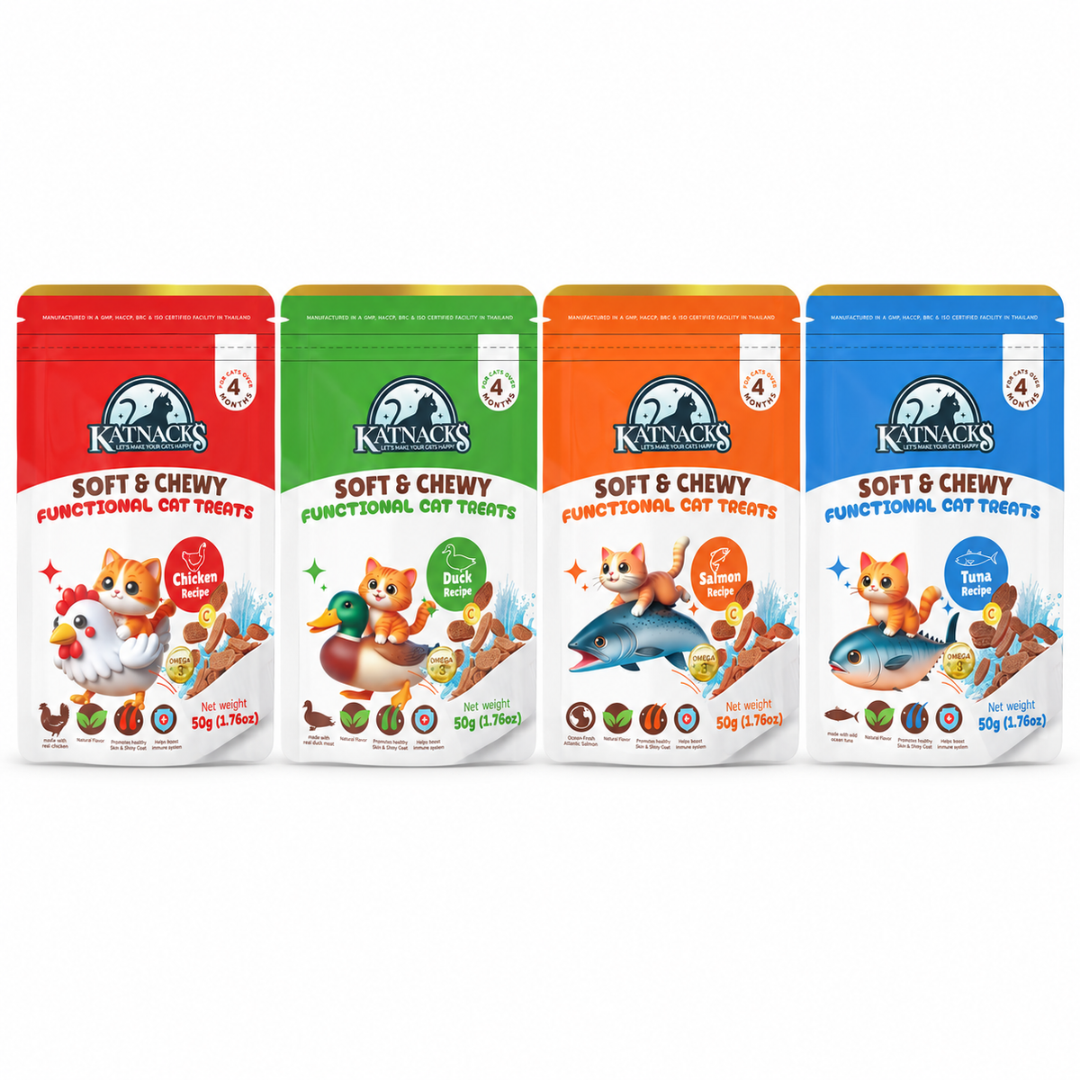 KATNACKS Soft & Chewy Functional Cat Treats 50g