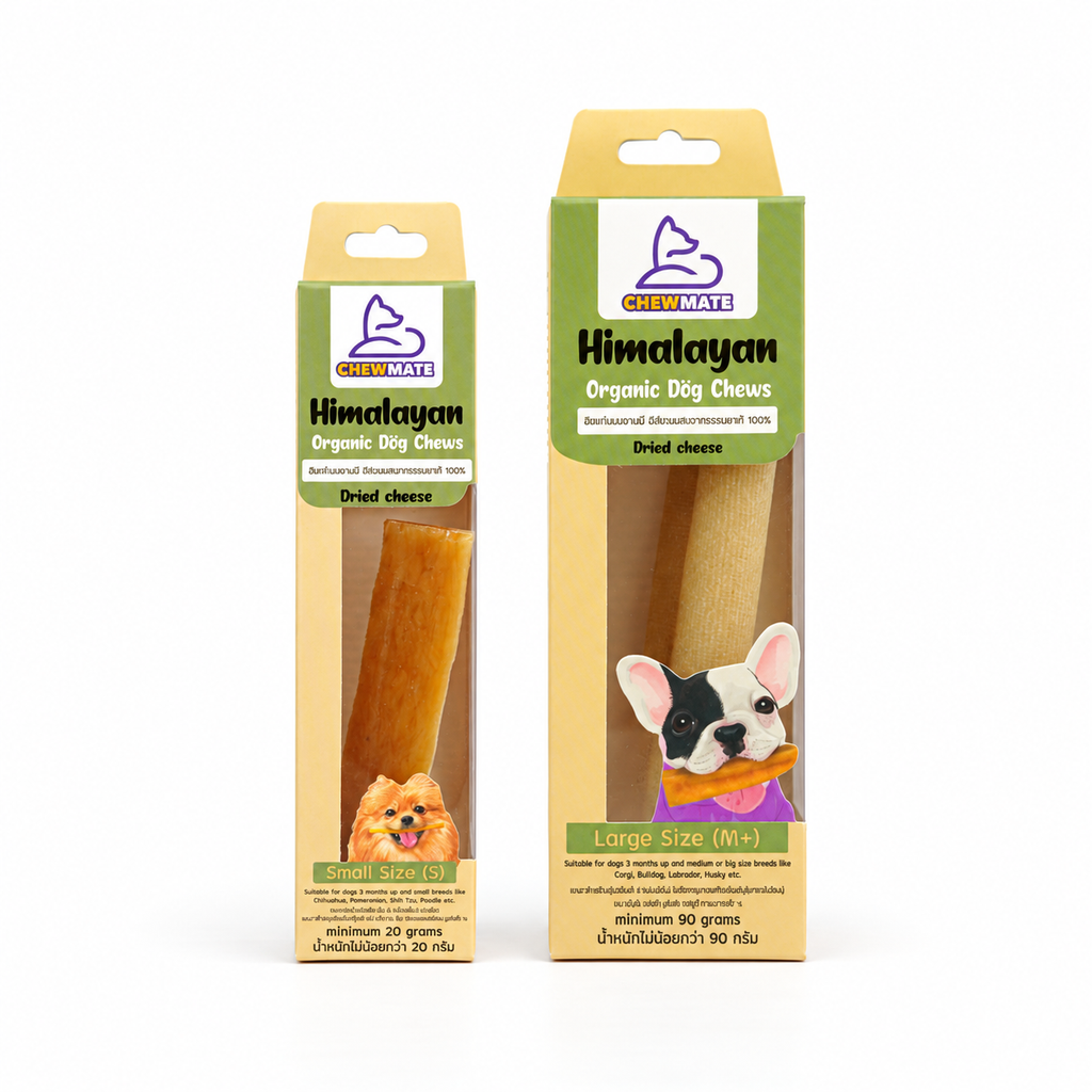 CHEWMATE Himalayan Organic Dog Chews – Original Flavor (Dried Cheese)