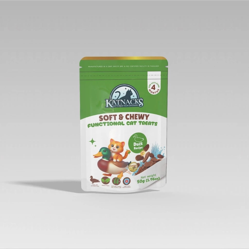 KATNACKS benefits infographic - soft chewy delicious